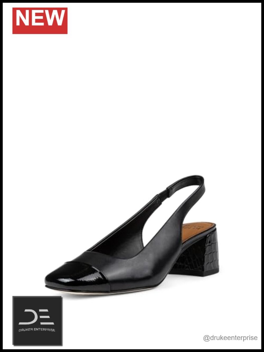 Nappa Leather Slingback Pump with Memory Foam, Pointed Toe, Sculptural Heel